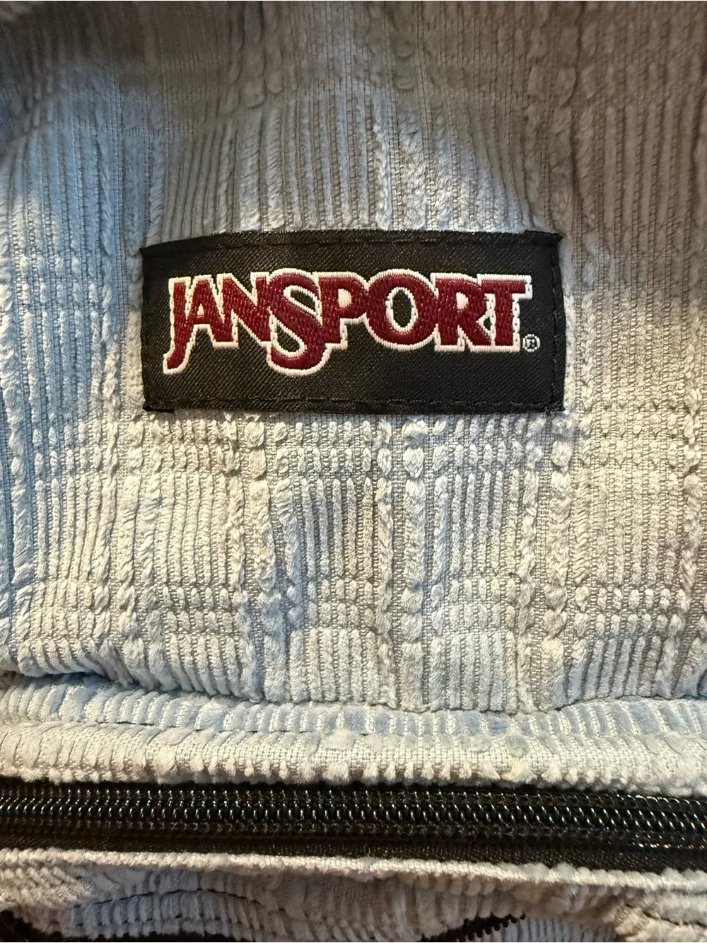 Vintage 90s JanSport Corduroy Light Blue Mini Backpack One Of A Kind